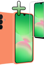 BASEY. BASEY. Samsung Galaxy A26 Hoesje Siliconen Met Screenprotector - Perzik