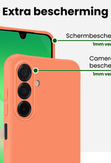 BASEY. BASEY. Samsung Galaxy A26 Hoesje Siliconen Met Screenprotector - Perzik