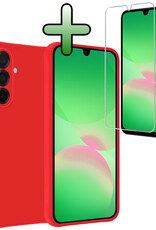 BASEY. BASEY. Samsung Galaxy A26 Hoesje Siliconen Met Screenprotector - Rood