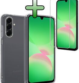 BASEY. BASEY. Samsung Galaxy A26 Hoesje Siliconen Met Screenprotector - Transparant