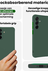 BASEY. BASEY. Samsung Galaxy A26 Hoesje Siliconen Met 2x Screenprotector - Donkergroen