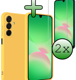 BASEY. BASEY. Samsung Galaxy A26 Hoesje Siliconen Met 2x Screenprotector - Geel