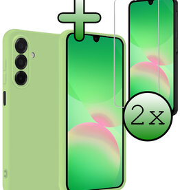 BASEY. BASEY. Samsung Galaxy A26 Hoesje Siliconen Met 2x Screenprotector - Groen