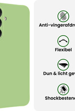 BASEY. BASEY. Samsung Galaxy A26 Hoesje Siliconen Met 2x Screenprotector - Groen