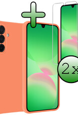 BASEY. BASEY. Samsung Galaxy A26 Hoesje Siliconen Met 2x Screenprotector - Perzik