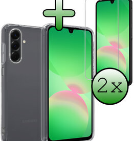 BASEY. BASEY. Samsung Galaxy A26 Hoesje Siliconen Met 2x Screenprotector - Transparant