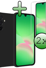 BASEY. BASEY. Samsung Galaxy A26 Hoesje Siliconen Met 2x Screenprotector - Zwart