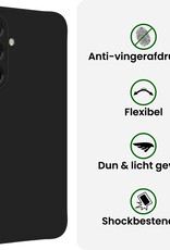 BASEY. BASEY. Samsung Galaxy A26 Hoesje Siliconen Met 2x Screenprotector - Zwart