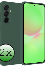 BASEY. BASEY. Samsung Galaxy A36 Hoesje Siliconen - Donkergroen - 2 PACK