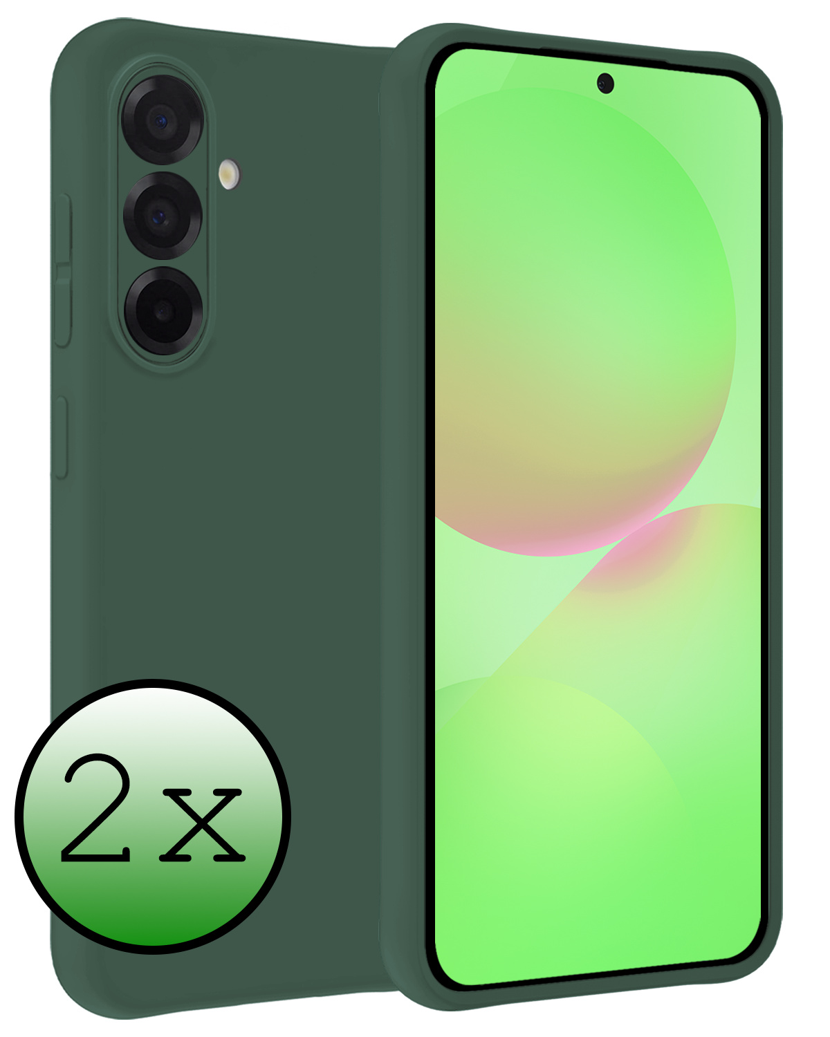 BASEY. BASEY. Samsung Galaxy A36 Hoesje Siliconen - Donkergroen - 2 PACK