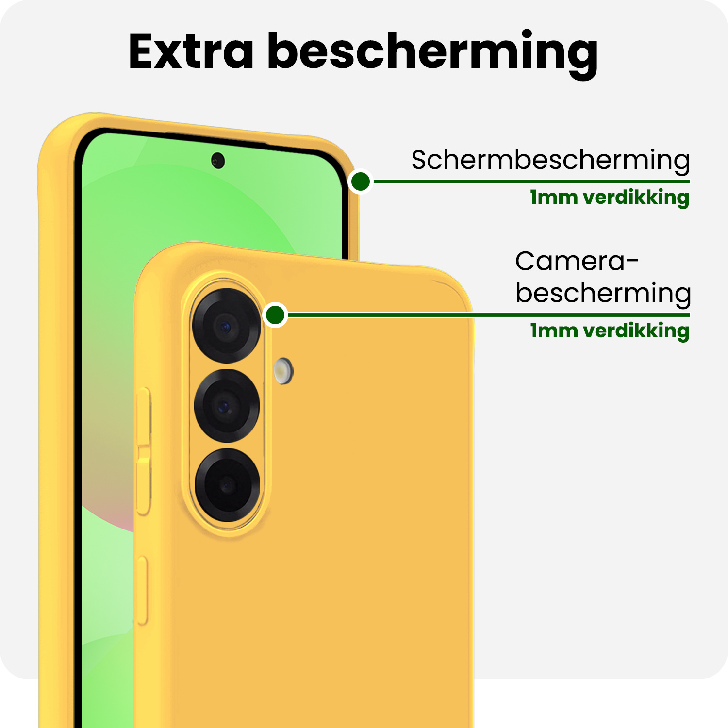 BASEY. BASEY. Samsung Galaxy A36 Hoesje Siliconen - Geel - 2 PACK