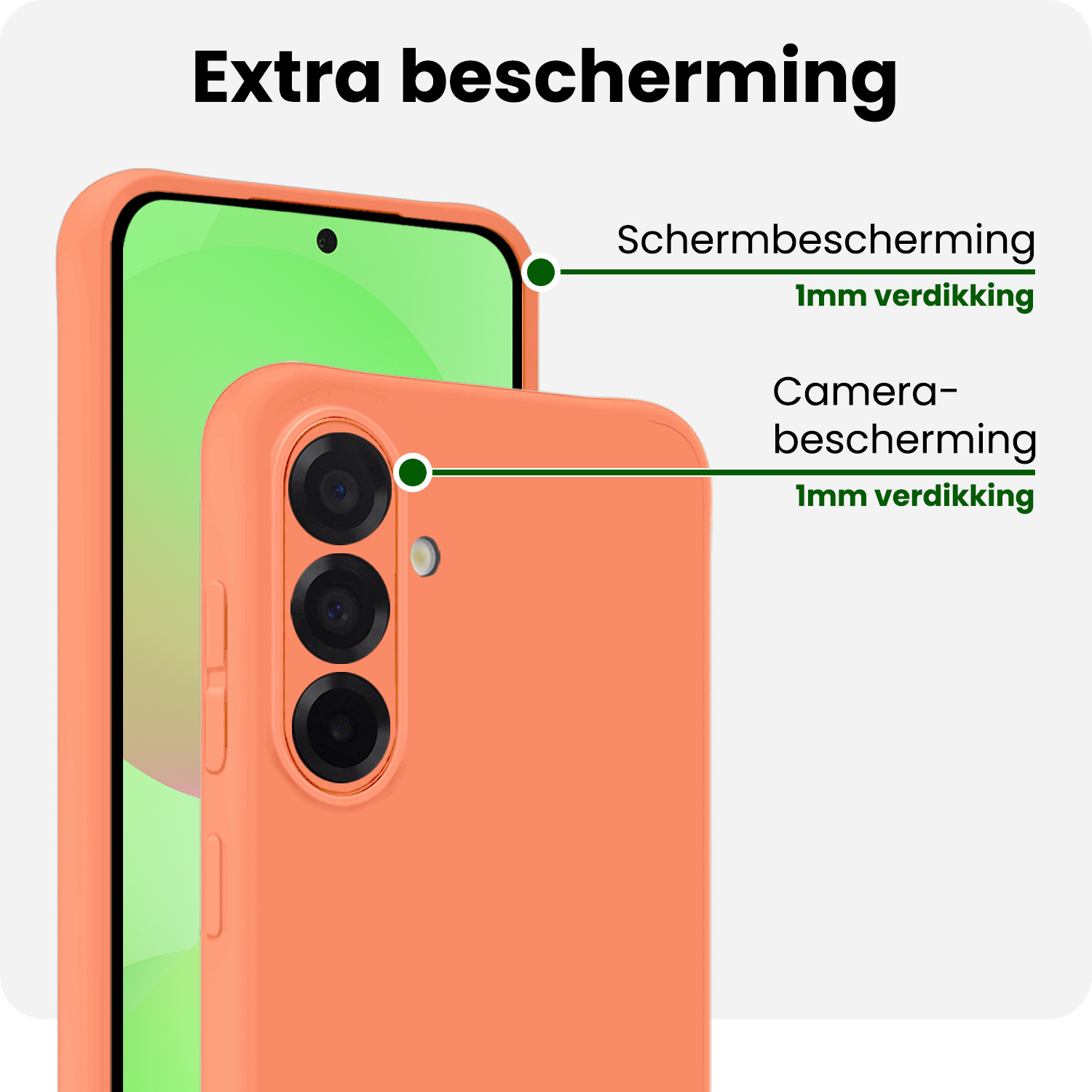 BASEY. BASEY. Samsung Galaxy A36 Hoesje Siliconen - Perzik - 2 PACK