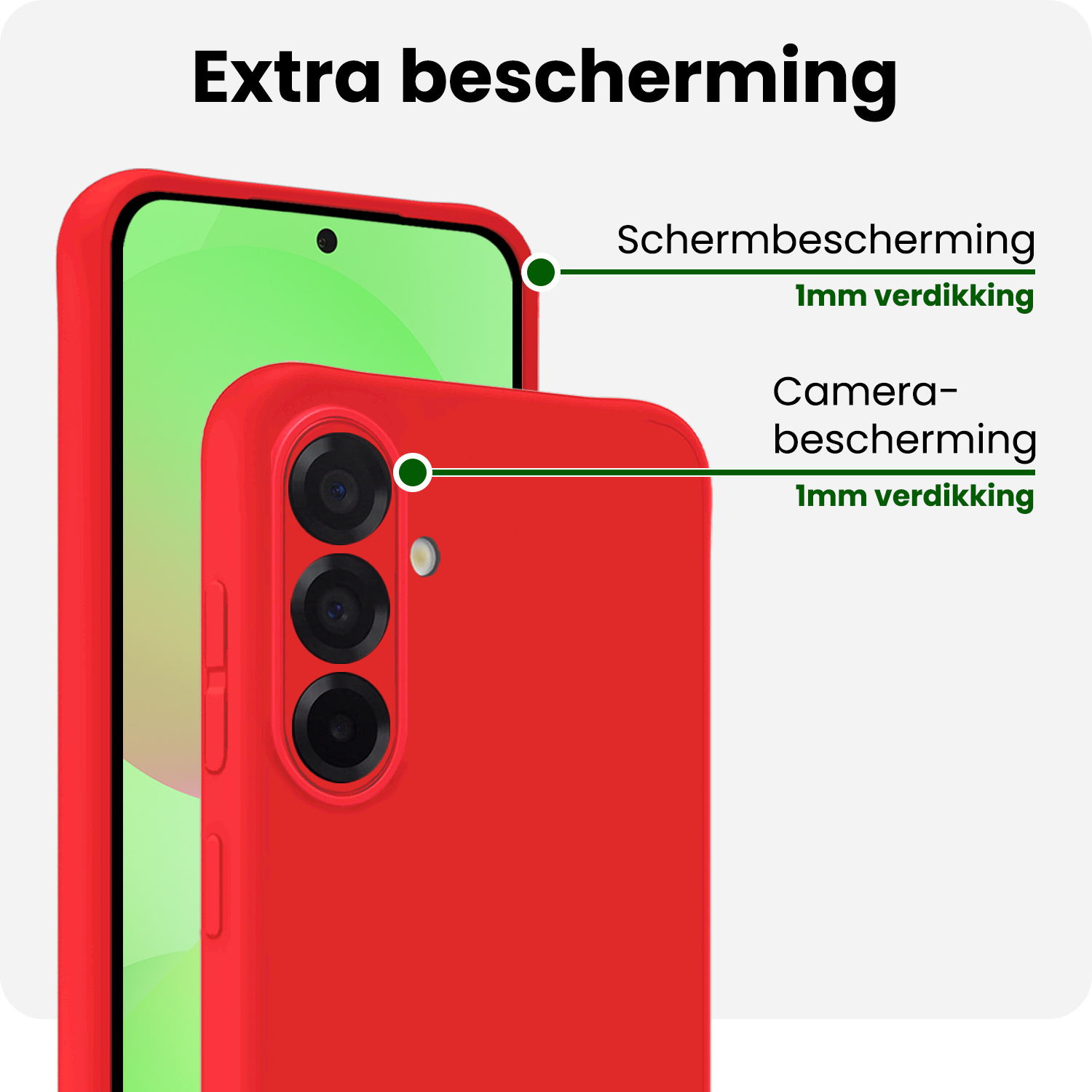 BASEY. BASEY. Samsung Galaxy A36 Hoesje Siliconen - Rood - 2 PACK