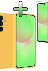 BASEY. BASEY. Samsung Galaxy A36 Hoesje Siliconen Met Screenprotector - Geel