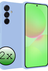 BASEY. BASEY. Samsung Galaxy A36 Hoesje Siliconen Met Screenprotector - Lichtblauw