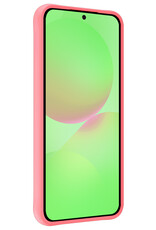 BASEY. BASEY. Samsung Galaxy A36 Hoesje Siliconen Met Screenprotector - Lichtroze