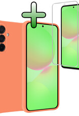 BASEY. BASEY. Samsung Galaxy A36 Hoesje Siliconen Met Screenprotector - Perzik