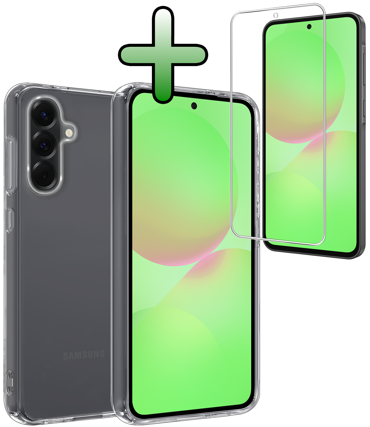 BASEY. BASEY. Samsung Galaxy A36 Hoesje Siliconen Met Screenprotector - Transparant