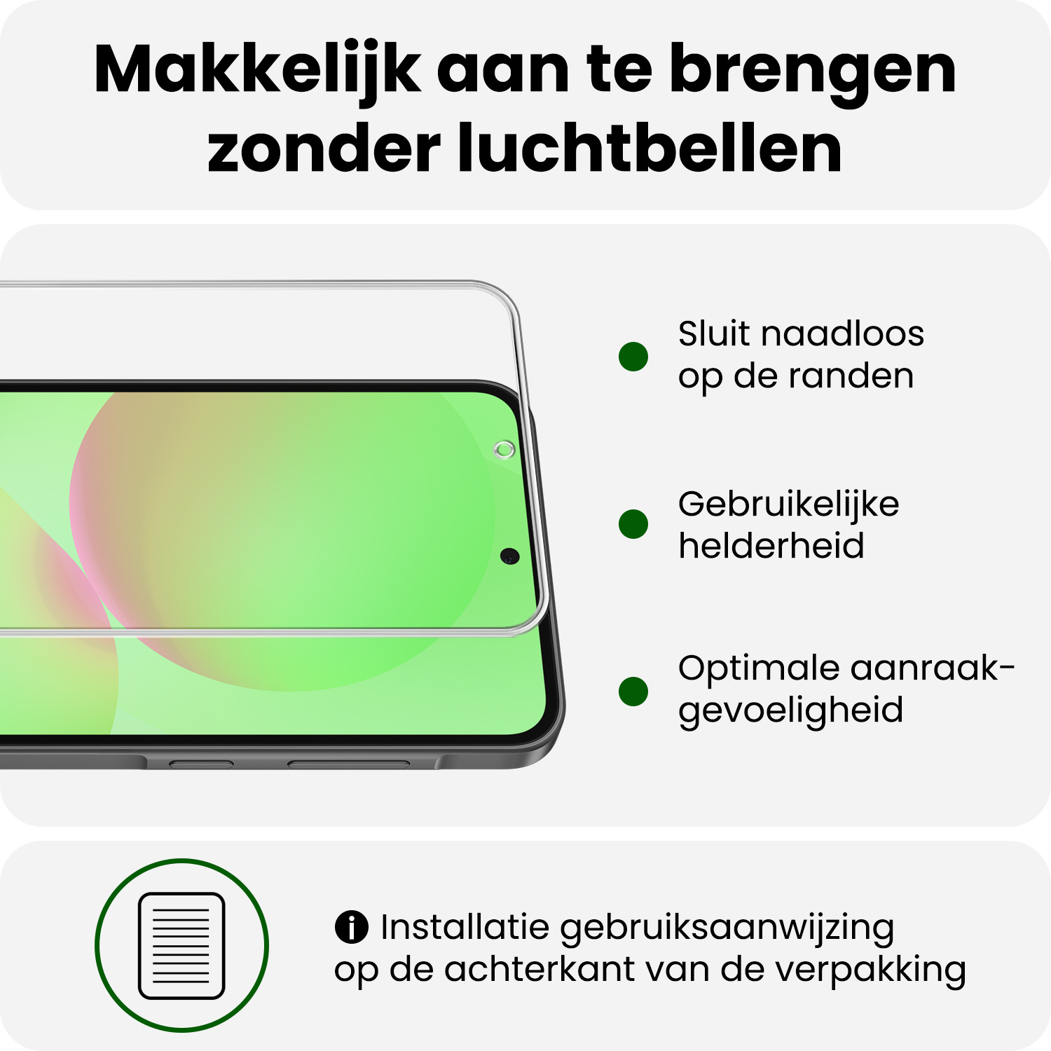 BASEY. BASEY. Samsung Galaxy A36 Hoesje Siliconen Met Screenprotector - Zwart