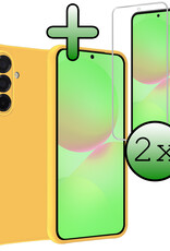 BASEY. BASEY. Samsung Galaxy A36 Hoesje Siliconen Met 2x Screenprotector - Geel