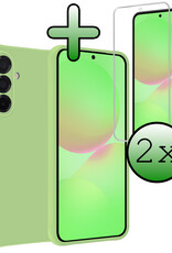 BASEY. BASEY. Samsung Galaxy A36 Hoesje Siliconen Met 2x Screenprotector - Groen