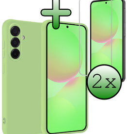 BASEY. BASEY. Samsung Galaxy A36 Hoesje Siliconen Met 2x Screenprotector - Groen