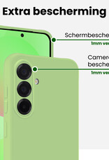 BASEY. BASEY. Samsung Galaxy A36 Hoesje Siliconen Met 2x Screenprotector - Groen