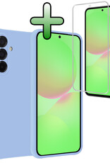 BASEY. BASEY. Samsung Galaxy A36 Hoesje Siliconen Met 2x Screenprotector - Lichtblauw