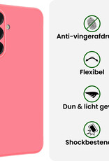 BASEY. BASEY. Samsung Galaxy A36 Hoesje Siliconen Met 2x Screenprotector - Lichtroze