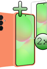 BASEY. BASEY. Samsung Galaxy A36 Hoesje Siliconen Met 2x Screenprotector - Perzik