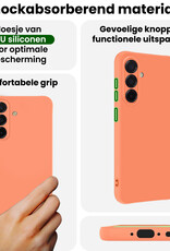 BASEY. BASEY. Samsung Galaxy A36 Hoesje Siliconen Met 2x Screenprotector - Perzik