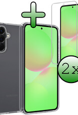 BASEY. BASEY. Samsung Galaxy A36 Hoesje Siliconen Met 2x Screenprotector - Transparant