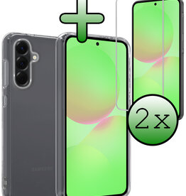 BASEY. BASEY. Samsung Galaxy A36 Hoesje Siliconen Met 2x Screenprotector - Transparant