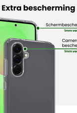 BASEY. BASEY. Samsung Galaxy A36 Hoesje Siliconen Met 2x Screenprotector - Transparant