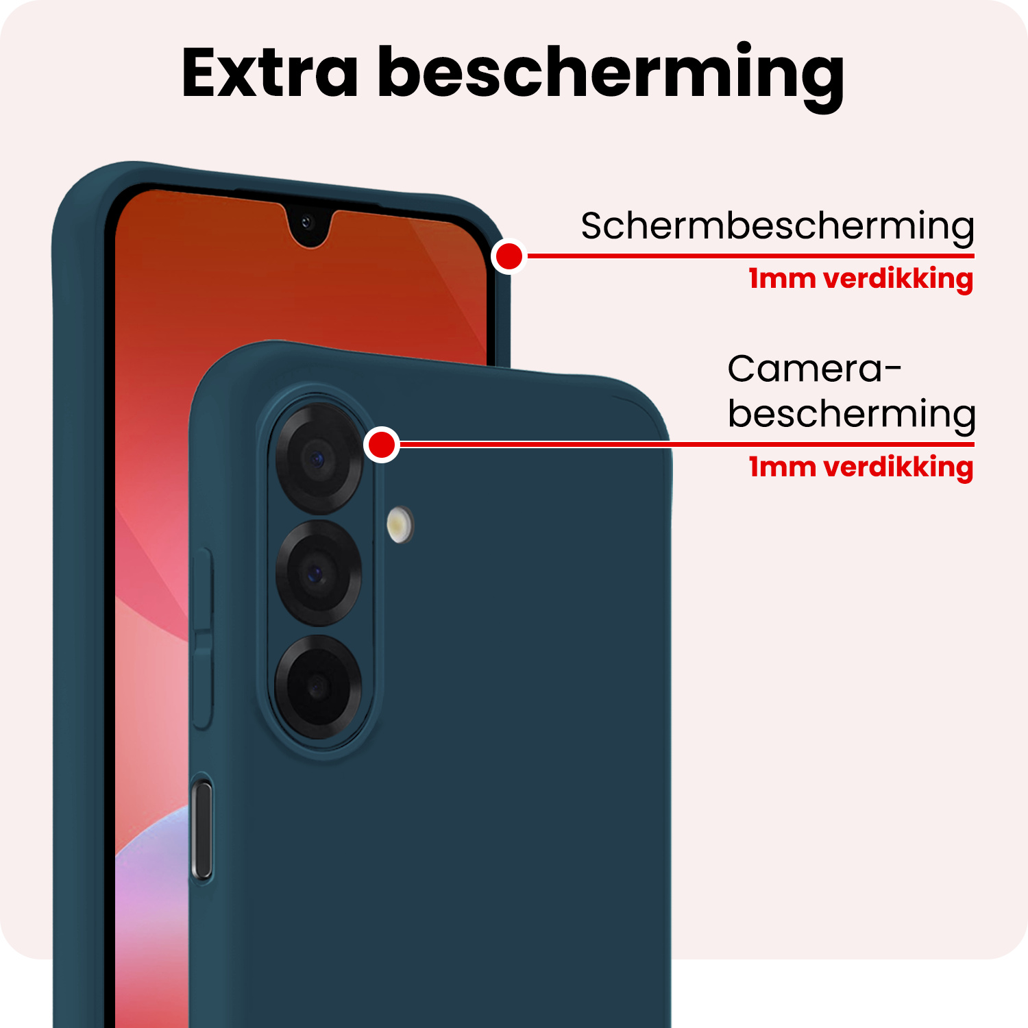 NoXx NoXx Samsung Galaxy A26 Hoesje Siliconen - Donkerblauw