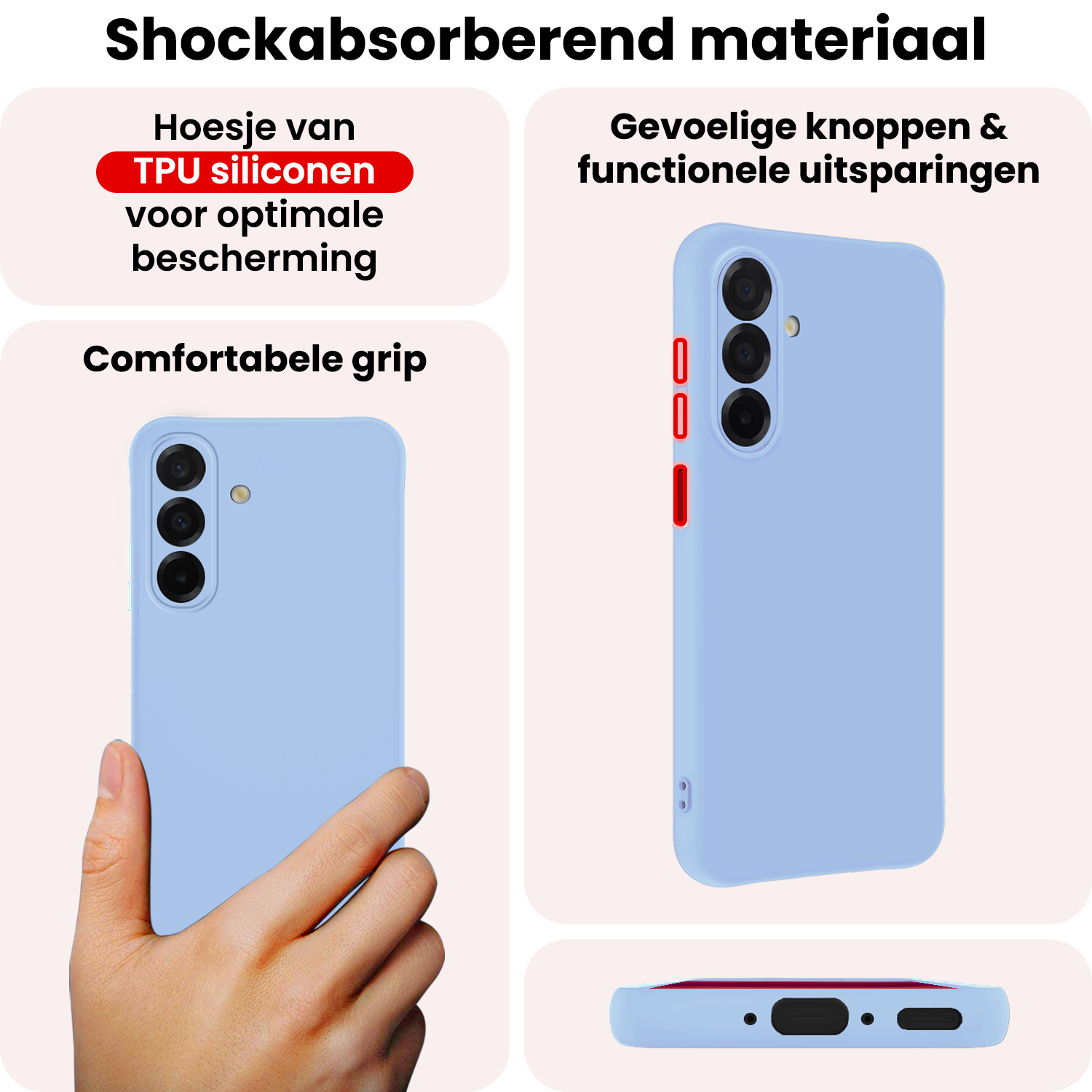 NoXx NoXx Samsung Galaxy A26 Hoesje Siliconen - Lichtblauw