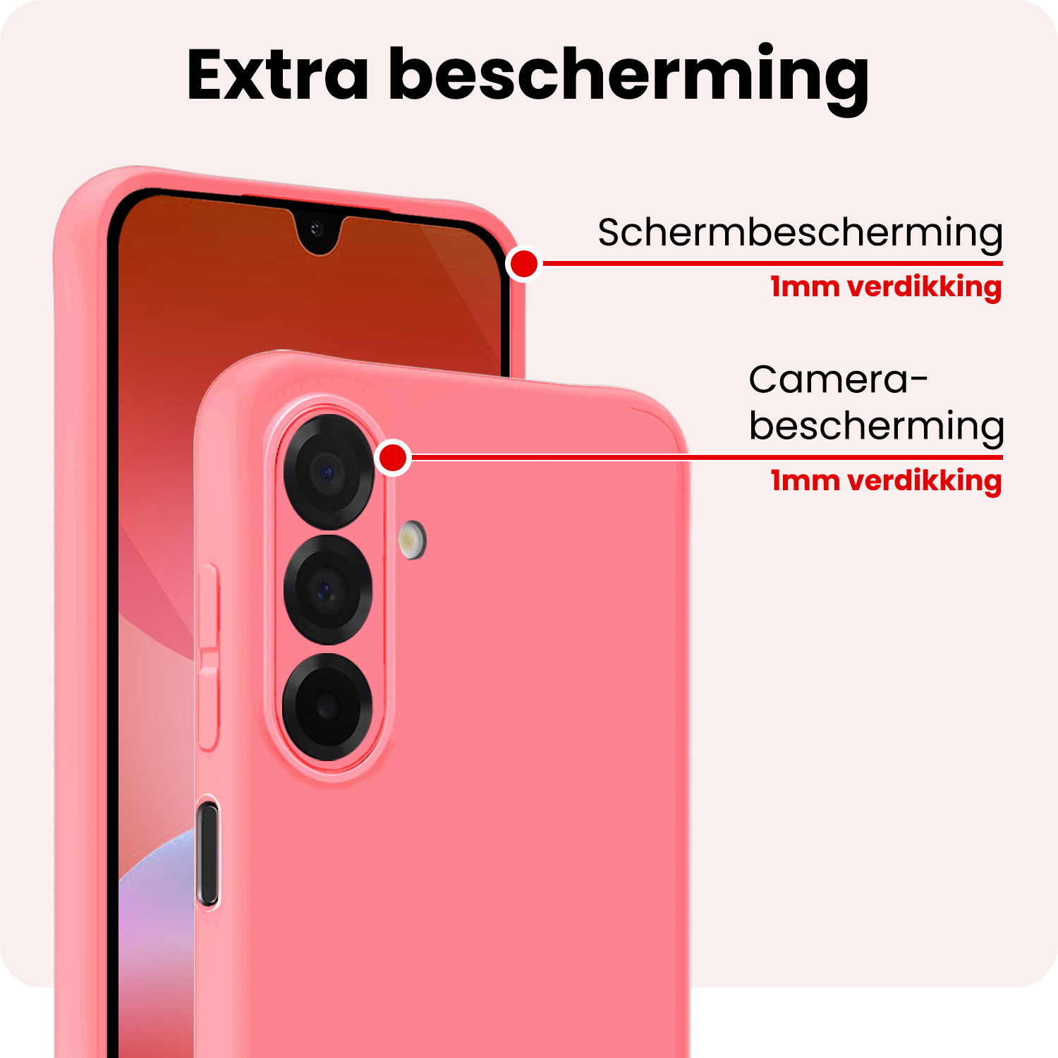 NoXx NoXx Samsung Galaxy A26 Hoesje Siliconen - Lichtroze