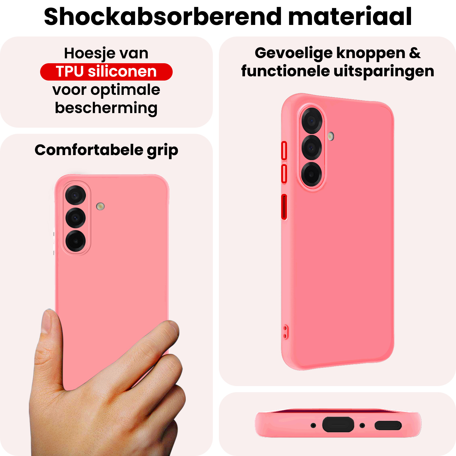 NoXx NoXx Samsung Galaxy A26 Hoesje Siliconen - Lichtroze