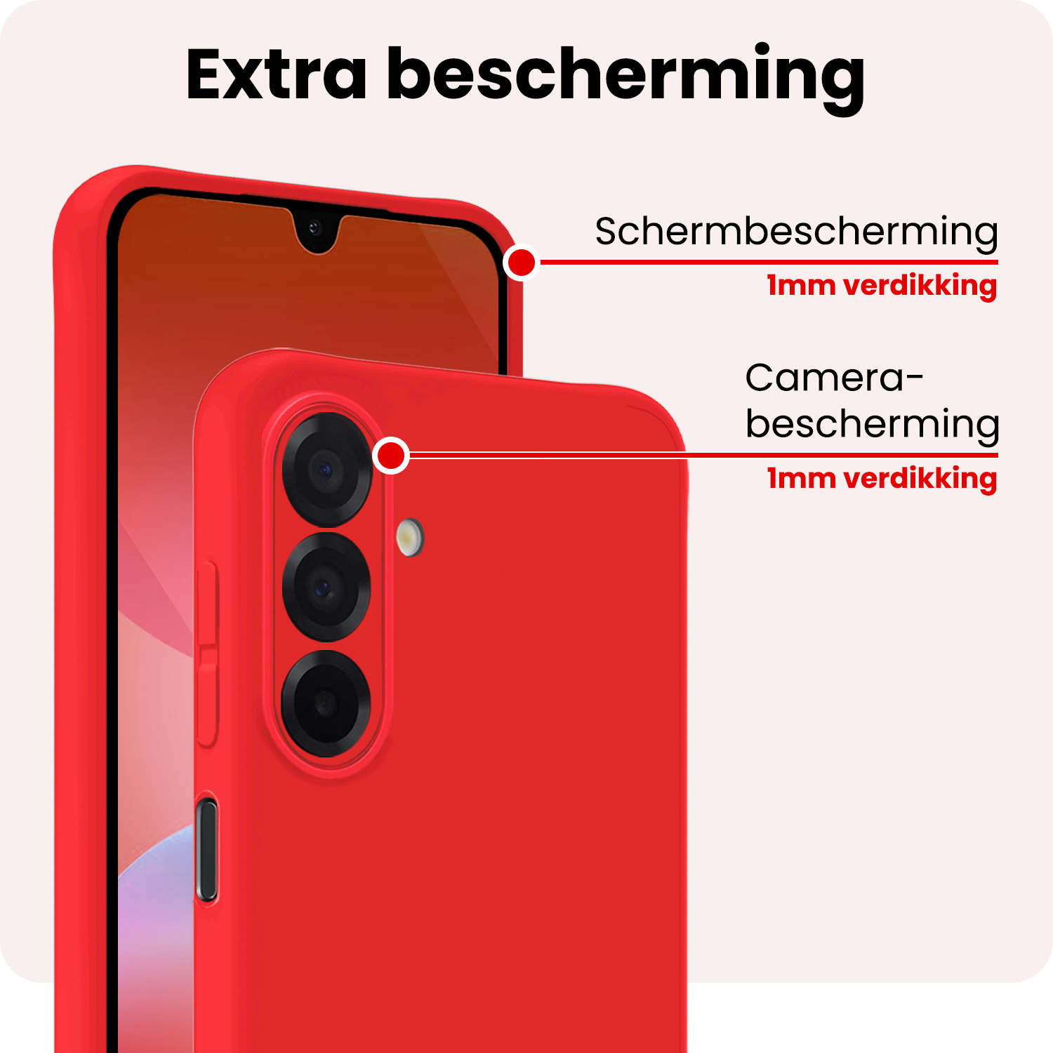 NoXx NoXx Samsung Galaxy A26 Hoesje Siliconen - Rood
