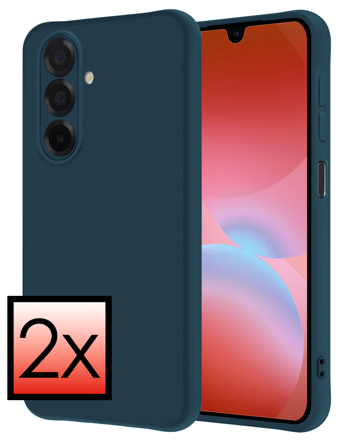 NoXx NoXx Samsung Galaxy A26 Hoesje Siliconen - Donkerblauw - 2 PACK