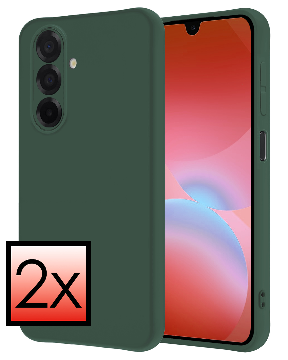 NoXx NoXx Samsung Galaxy A26 Hoesje Siliconen - Donkergroen - 2 PACK