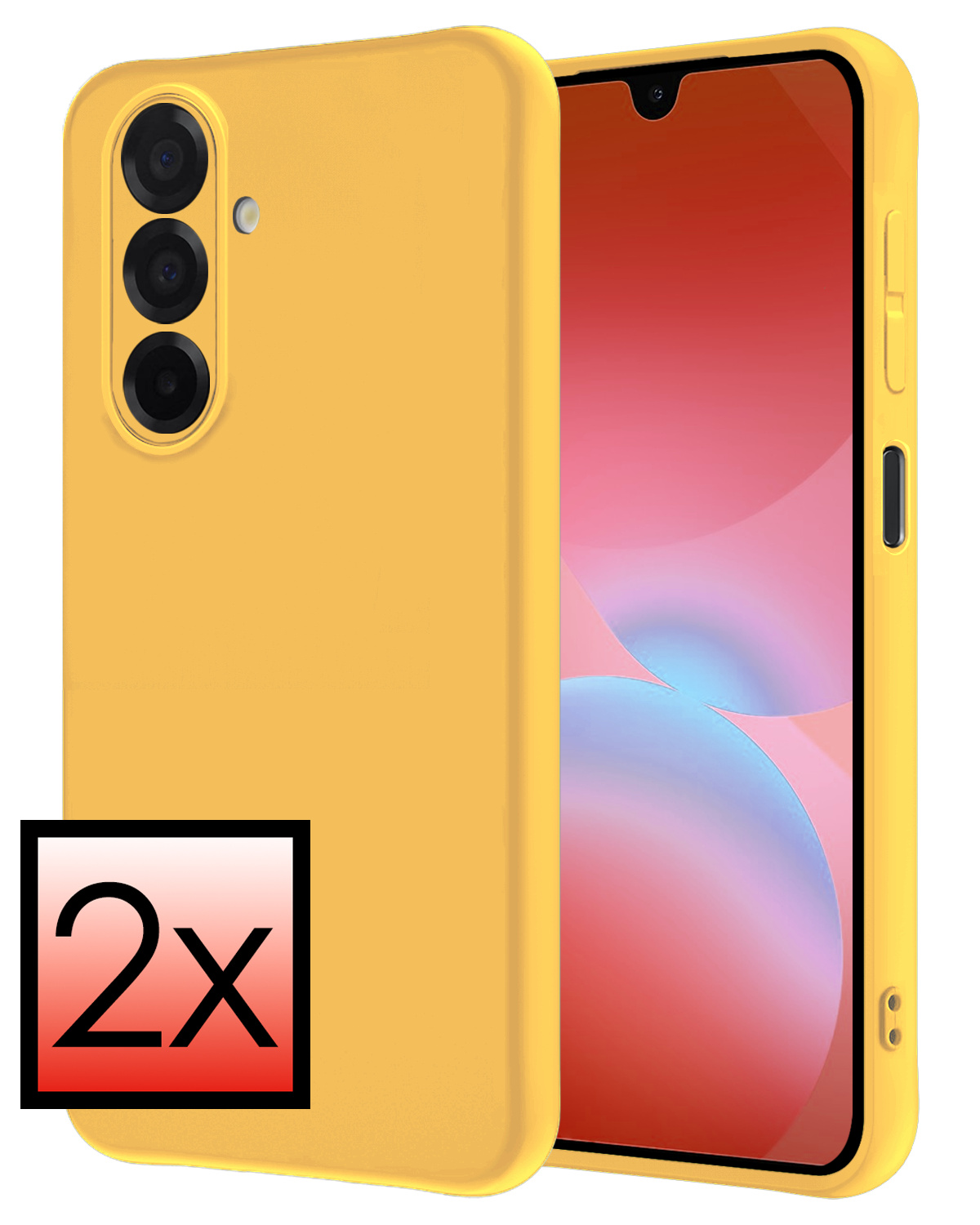 NoXx NoXx Samsung Galaxy A26 Hoesje Siliconen - Geel - 2 PACK