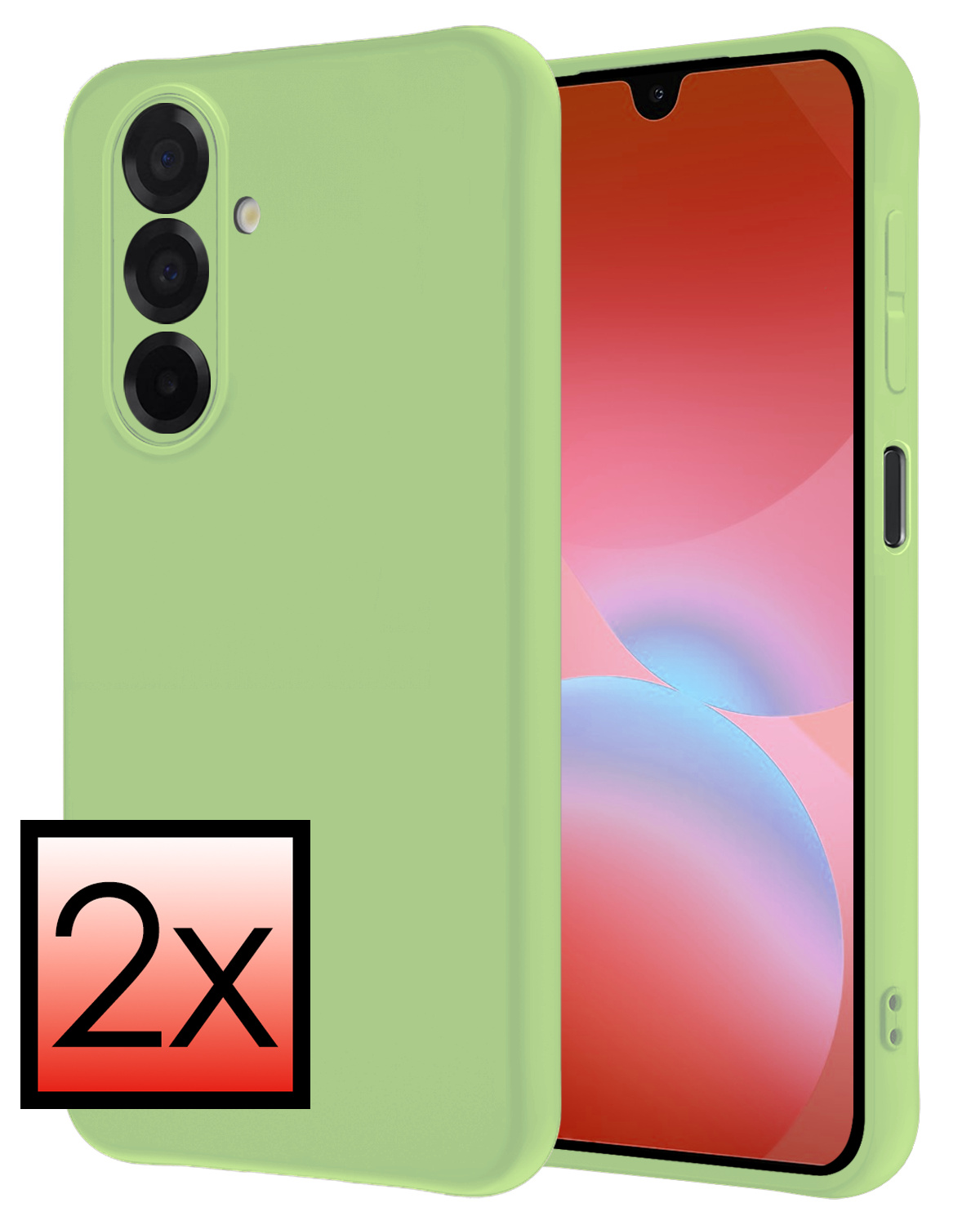 NoXx NoXx Samsung Galaxy A26 Hoesje Siliconen - Groen - 2 PACK