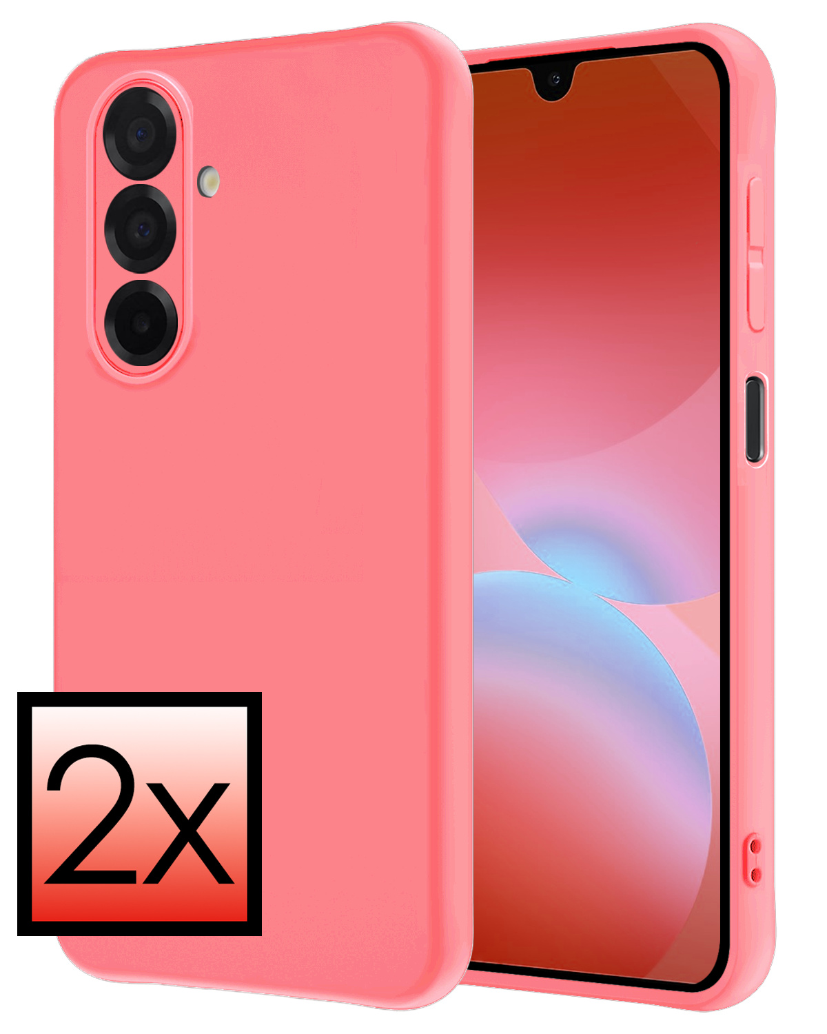 NoXx NoXx Samsung Galaxy A26 Hoesje Siliconen - Lichtroze - 2 PACK