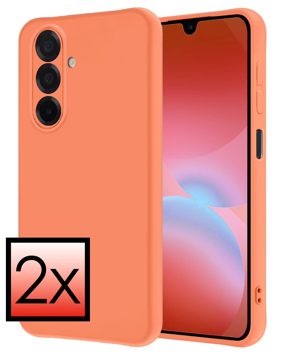 NoXx NoXx Samsung Galaxy A26 Hoesje Siliconen - Perzik - 2 PACK