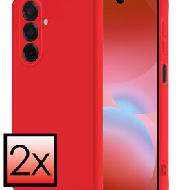 NoXx NoXx Samsung Galaxy A26 Hoesje Siliconen - Rood - 2 PACK