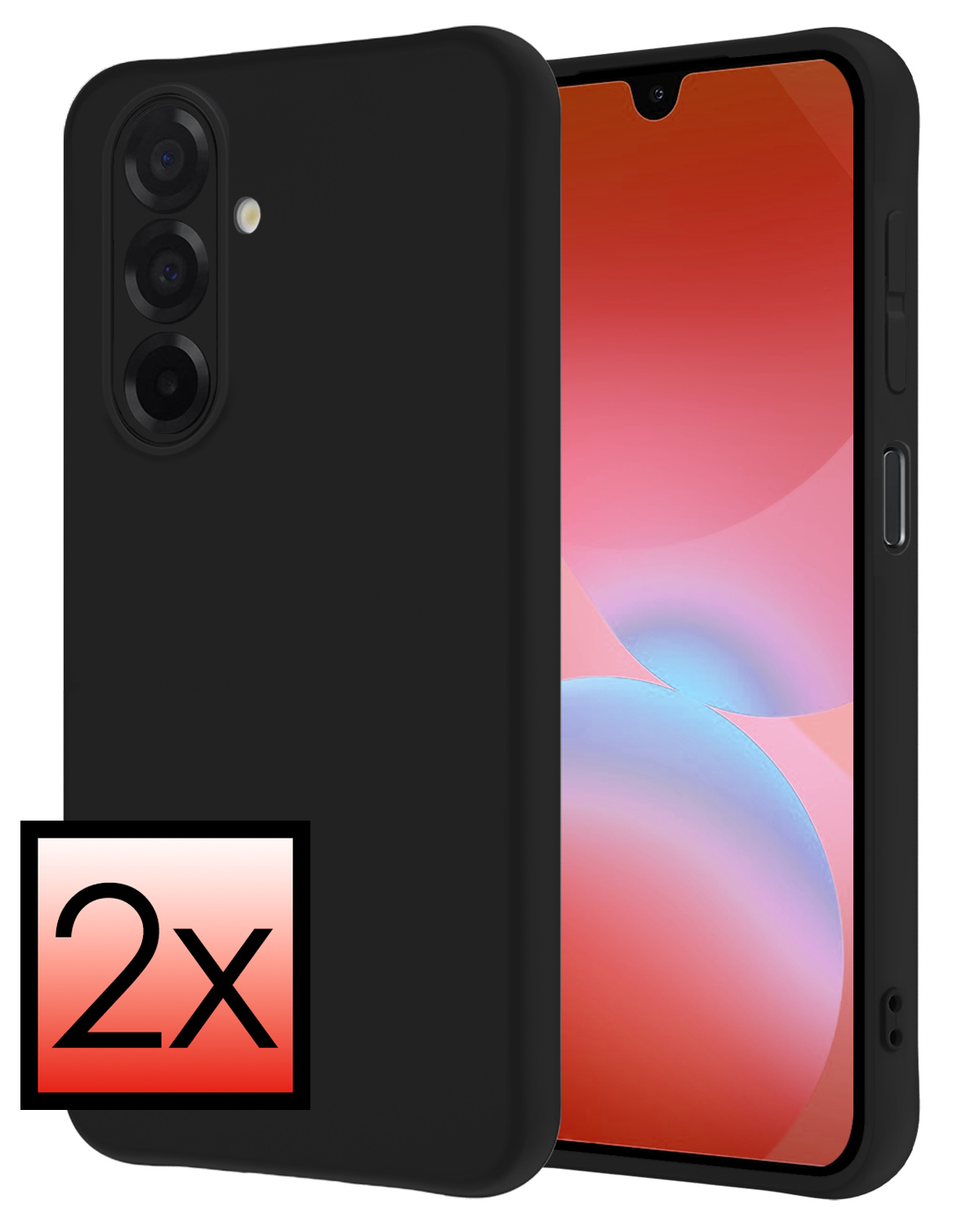 NoXx NoXx Samsung Galaxy A26 Hoesje Siliconen - Zwart - 2 PACK