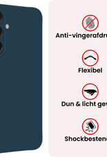 NoXx NoXx Samsung Galaxy A26 Hoesje Siliconen Met Screenprotector - Donkerblauw