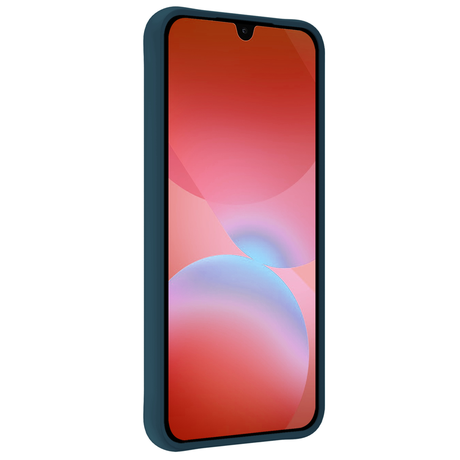 NoXx NoXx Samsung Galaxy A26 Hoesje Siliconen Met Screenprotector - Donkerblauw