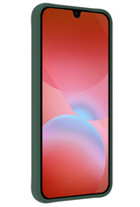 NoXx NoXx Samsung Galaxy A26 Hoesje Siliconen Met Screenprotector - Donkergroen